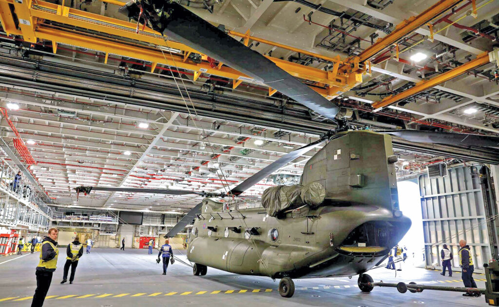 BAE Ship Systems & Royal Navy – Queen Elizabeth-class Aircraft Carrier Cranes Bespoke Handling Solution for defence sector